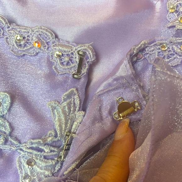 Toddler Girls 24 Month Sarah Taylor Original Lilac Purple Pageant Dress & Bow - Picture 5 of 7